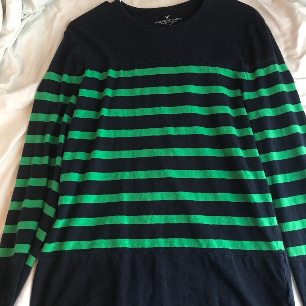 Navy and Green American Eagle Shirt